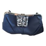 Kate Landry Elegant Navy Crossbody/Clutch with Jeweled Hidden Mirror Front Photo 4