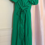 DKNY  Women’s Dress Green Midi Wrap Photo 0