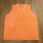 Ashworth Coral Orange V-Neck Golf Sweater Vest Women’s Size Large Preppy Photo 0