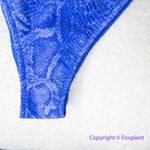 Victoria's Secret New! Victoria’s Secret Blue purple Snakeskin One piece, size S Photo 4