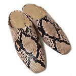 Pour La Victoire  Sebina snakeskin print leather mules size 7 Photo 0