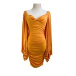 Hello Molly  Shine For Us Orange Stretch Mini Dress Photo 1