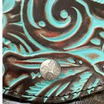 Patricia Nash Tooled Turquoise Leather Envelope Clutch Photo 2