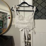 For Love & Lemons  White Ruffle Top Photo 3