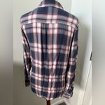 Mossimo Boyfriend Fit Long Sleeve Plaid Button Up Small Blue Photo 2
