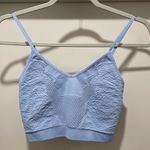 Forever 21  Baby Blue Seamless Embroidered Lace Bralette Cropped Tank Top - S Photo 1