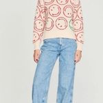 SANDRO X Smiley wool and cashmere blend Crewneck sweater NEW Red Size XS Photo 1