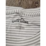 Eddie Bauer  Women’s Long Sleeve Boat Neck Outdoors Stripe Knit Tee Gray Large Photo 1