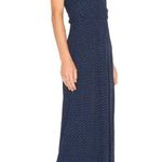 Revolve Maxi Dress Wedding Formal Sequins Blue Halter  Size 12 Photo 3