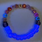 Kandi Swiftie friendship bracelet glow in the dark, stretchy, festival rave OOAK Photo 3