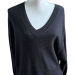 Cuyana  Wool Cashmere Black Vneck Sweater L Photo 0