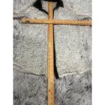 Ivory Ella Maurices Ivory Lace Overlay Button Front Career Blouse w/Black‎ Collar Size   M Photo 5