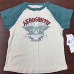 Aerosmith NWT  Cream Colored Raglan Baby Tee Size Medium Photo 0
