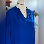 Maison d’Amélie Paris Women’s Royal Blue Blouse Size Small Long Sleeve Photo 2
