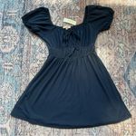 Mel + Rose NWT Francesca's Collections Navy Mini Short Sleeve Skater Dress M Blue Size M Photo 6