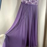 Mori Lee Women's Dress 12 Gown Formal Wedding Long Maxi Lace Chiffon Deep Purple Photo 2