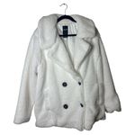 Me Jane  White Teddy Jacket Plush Cozy Fit Photo 2