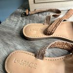 l*space L* Bora Bora Tan Leather Braided Rope Sandals NWOT Size 37 Photo 3