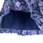 Old Navy NWT Mini Skirt Womens 6 Purple Blue 100% Cotton Belted Pleated Preppy Photo 3