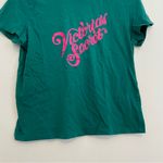 Victoria's Secret VICTORIA’S SECRET VS Tee-Jama Green Pink Graphic Tee T-Shirt Pajama SHIRT ONLY Photo 5