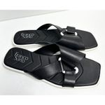 Franco Sarto Franco‎ Sarto Sandals Womens Size 9.5 Leather Black/White Open Toe Photo 2