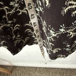 J Jill Dress Womens 4 Black White Floral Button Front Short Sleeve Rayon Midi Photo 7