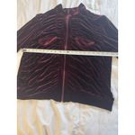 Ashley Stewart  Burgundy Maroon Velvet Zip Up Ruched Pockets Long Sleeve Photo 3