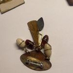 The Moon Lot Of 3 Brooch Pins Vintage - Modern Cow Jumping - Handmade Wood Leaf Photo 10