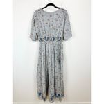Free People  Lysette Maxi Dress Floral Boho Cottage Romantic Fairy Blue Small Photo 7