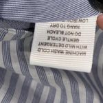 Eden & Olivia  women’s size large dark blue white hi low button front long sleeve Photo 6