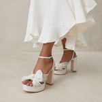 Loeffler Randall Natalia jeweled rhinestone bow platform bow heels Photo 0