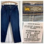 Lee Womens Jeans Relaxed Fit Straight Leg Mid Rise Blue Denim Size 8 Short Photo 10