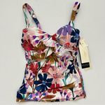 Profile by Gottex Melody Sweetheart Twist Front Tankini Size 34D Blue Photo 1