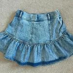 American Eagle NWT  Deni Blue Tiered Flared Cotton Mini Skirt Size M Photo 0