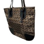 Fendi Navy Zucca Tote - piping wear Photo 4