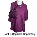 JOHN PAUL RICHARD Purple Basket Weave Fabric Coat Big Buttons Womens Size Medium Photo 11
