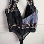 Free People NWOT INITMATELY  Granite Combo Sweet Thing Printed Bodysuit Photo 8