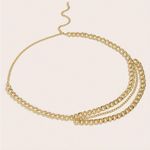 Chic layered Gold Chain Belt Women dress sweater dress Photo 1