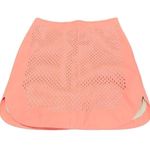 Per Se REVOLVE JAMES  Coral Genuine Leather Perforated Mini Skirt Size 6 Photo 0