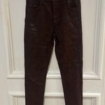joe's jeans The Charlie High-Rise Coated Skinny Jeans Dark Cocoa Sz 28 NWT Ankle Photo 9
