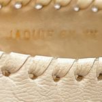 Apostrophe Jaquie Leather Thong Whipstitch Sandals Ivory White Size 6 Photo 5