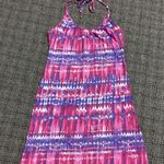 SO Pink Purple White Tie Dye Halter Knit Dress Juniors XS Photo 0