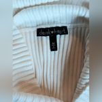 Derek Heart white ribbed lace up side sweater Photo 2