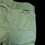 Vanilla Star army green high waisted stretch paper bag shorts with belt size 26 Photo 10