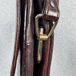 Vintage Eel Skin Shoulder Bag Deep Burgundy Flap Top Multiple Compartments Photo 2