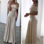 LIONESS Women's Natural Field Of Dreams Maxi Dress in Oatmeal Photo 3