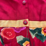 Vintage 90s 2 piece Short Set Floral Red Button Up Size 2X Photo 6