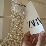 ZARA NWT White Cream Color Beaded Pearled Shoulder Bag Photo 5