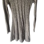 Hollister  Y2k Size‎ Medium Gray Cable Knit Long Sleeve Babydoll Sweater Dress Photo 2