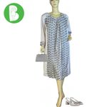 MIDNIGHT VELVET GRAY SHIFT DRESS WITH JACKET & FLORAL APPLIQUE ACCENTS (1X) Silver Photo 1